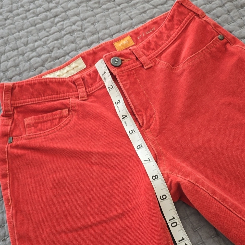 Pilcro And The Letterpress Rust Serif Skinny Corduroy Pants - Picture 12 of 15